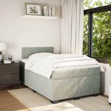  Krevet s oprugama i madracem svjetlosivi 120x190 cm baršunasti | shoptok.hr