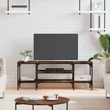 vidaXL TV ormarić boja dimljenog hrasta 121x35x45 cm od drva i željeza Cijene