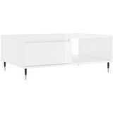 Maison Chic Klubska mizica - kavna mizica - Nizka mizica visok sijaj bela 90x60x35 cm inženirski les, (21752521) Cene