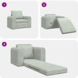 vidaXL podna sofa krevet 2-u-1 svjetlosiva 98x71x83 cm baršun | shoptok.hr