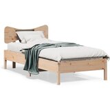 vidaXL Posteljni okvir brez vzmetnice 90x190 cm trdna borovina Cene