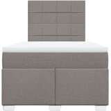  Krevet s oprugama i madracem smeđesivi 120 x 190 cm od tkanine | shoptok.hr