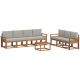  Set vanjskih sofa 8 kom. Prirodna i svijetlo siva | shoptok.hr