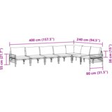 vidaXL Vrtna sedežna garnitura 7 pcs Antracitna Jeklo | Shoptok.si