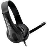 Canyon HSC-1 basic PC headset with microphone, combined 3.5mm plug, leather pads, Flat cable length 2.0m, 160*60*160mm, 0.13kg, Black | shoptok.hr