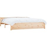  Posteljni okvir iz trdnega lesa 200x200 cm, (20906171) | Shoptok.si
