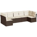  The Living Store Vrtna sedežna garnitura 7-delna z blazinami rjav poli ratan - Vrtna Sedežna Garniture, (21459443) | Shoptok.si