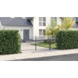 vidaXL vrtna vrata s konicami črna 100x400 cm jeklo Cene