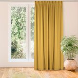  Curtain CARMENA color mustard style classic flex 9.5 cm with double pleat braid 220x270 HOMEDE | shoptok.hr