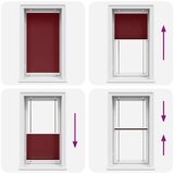 vidaXL Plisirana roleta Bordeaux crvena 80x150 cm Širina tkanine | shoptok.hr