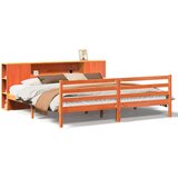  Krevet s regalom za knjige bez madraca 200x200 cm od borovine | shoptok.hr
