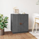 Maison Chic Komoda - Predalnik siva 65,5x40x75 cm trdna borovina, (21715990) | Shoptok.si