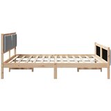  Krevetna konstrukcija Svijetlo siva 200 x 200 cm tkanina | shoptok.hr