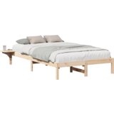 vidaXL Posteljni okvir z nočnimi omaricami Rjava 135 x 190 cm Rjava | Shoptok.si