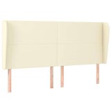  Uzglavlje s ušima krem 163x23x118/128 cm od umjetne kože | shoptok.hr