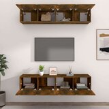 vidaXL TV omarica 4 kosi dimljeni hrast 80x30x30 inženirski les | Shoptok.si