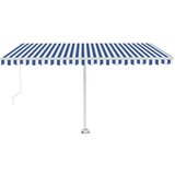  Samostojeća tenda na ručno uvlačenje 400 x 350 cm plavo-bijela | shoptok.hr
