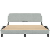  Okvir za krevet Dover svjetlosivi 160 x 200 cm baršunasti | Eponuda.com
