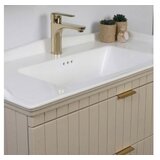 Hanah home Set kupaonskih ormarića s umivaonikom i ogledalom, 2 dijela, bež Slike