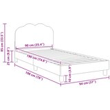  za djecu s uzglavljem Krem 90 x 190 cm Bouclé | shoptok.hr