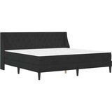  Okvir kreveta s madracem Zidne s uzglavljem 2 pcs Crna Baršun - Crna 200 x 200 cm | shoptok.hr