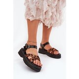 Boto Ladies platform sandals in leopard print brown Gevinniser | Shoptok.si