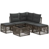 vidaXL Vrtna sedežna garnitura 6 pcs Siva poli ratan, (5000271798) | Shoptok.si
