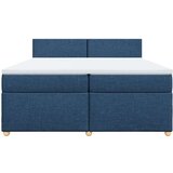 vidaXL Krevet s oprugama i madracem plavi 200 x 200 cm od tkanine | shoptok.hr