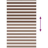 Zebra zavjesa Smeđa 145x230 cm Širina tkanine 140,9 cm Poliester | shoptok.hr