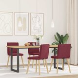 Maison Chic Jedilni stoli - Vzorci stoli 4 kosi vinsko rdeče blago A1053, (22032398) | Shoptok.si