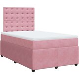 vidaXL Krevet s oprugama i madracem ružičasti 120 x 190 cm baršunasti | shoptok.hr
