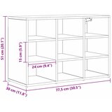  Ormar za cipele Crni hrast 77,5 x 30 x 51 cm Konstruirano drvo | shoptok.hr