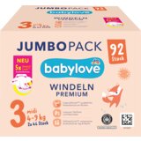babylove JUMBOPACK Premium pelene veličina 3 midi (4-9 kg), 2x46kom 92 kom | ePonuda.com
