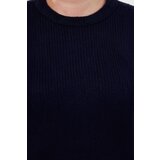 Trendyol Curve Navy Blue Crew Neck Soft Textured Knitwear Sweater | shoptok.hr