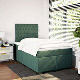 Box spring krevet s madracem tamnozeleni 120x200 cm baršunasti | shoptok.hr
