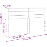  Uzglavlje s uzglavljem Dimljeni hrast 180 cm Konstruirano drvo | shoptok.hr