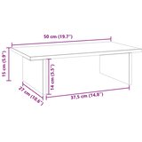  Stalak za monitor bijeli 50 x 27 x 15 cm od masivne borovine | shoptok.hr