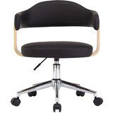  Okretne blagovaonske stolice 2 kom crne od umjetne kože | shoptok.hr