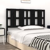  Uzglavlje za krevet crni 145,5 x 4 x 100 cm od masivne borovine | Eponuda.com