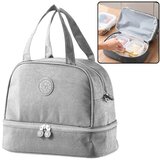  Funkcionalna i elegantna termo torba za ručak 27cm - siva Cene