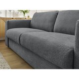 Bobochic Paris Temno siva sedežna garnitura za spanje/raztegljiva iz šenilje 240 cm Hugo – | Shoptok.si