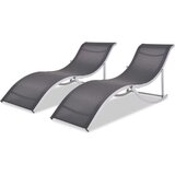 vidaXL zložljivi ležalniki 2 kosa aluminij in tekstil | Shoptok.si