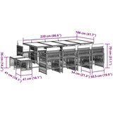  13-dijelni vrtni blagovaonski set s jastucima svijetlosivi | Eponuda.com