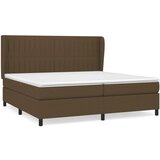 vidaXL Krevet s oprugama i madracem tamnosmeđi 200x200 cm od tkanine Cijene