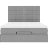  Otomanski krevet s madracem svijetlosivi 140x190 cm od tkanine | shoptok.hr