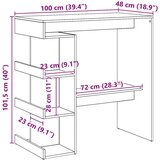 vidaXL Barski stol sa stalkom boja hrasta artisan 100 x 50 x 101,5 cm | shoptok.hr
