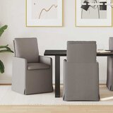 vidaXL Trpezarijske stolice 2 pcs Sivo-smeđa 57 x 67 x 98 cm tkanina | shoptok.hr