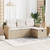 Maison Chic Seti vrtnega pohištva - Vrtna garnitura - Vrtni pohištvo set 4-delna z blazinami bež poli ratan, (21809775) | Shoptok.si