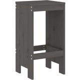 vidaXL barski stolci 2 kom sivi 40 x 36 x 75 cm od masivne borovine | shoptok.hr