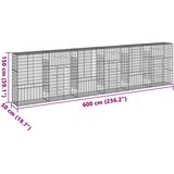  Gabionska košara s poklopcem 600x50x150 cm pocinčano željezo | shoptok.hr